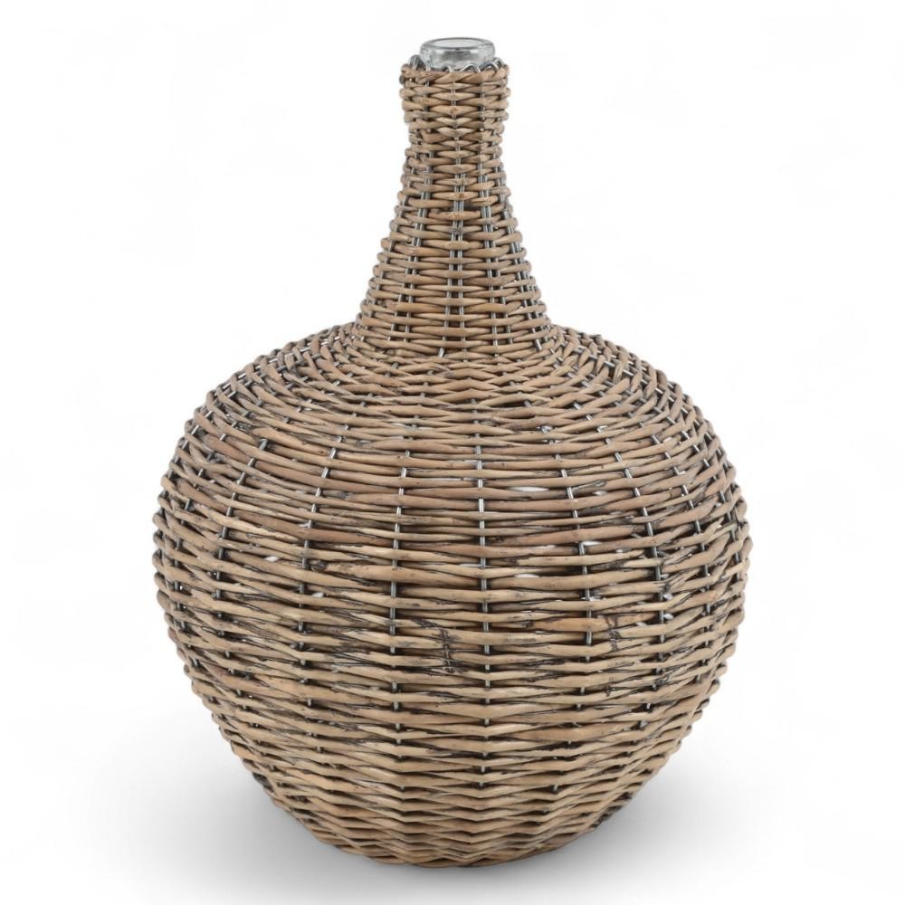 BOTTIGLIA VETRO VIMINI NORTON H.30